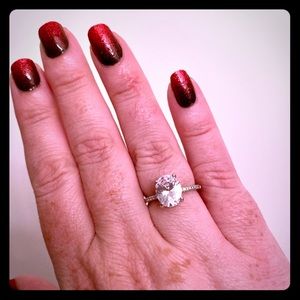 Silver Ring w/Clear Stone